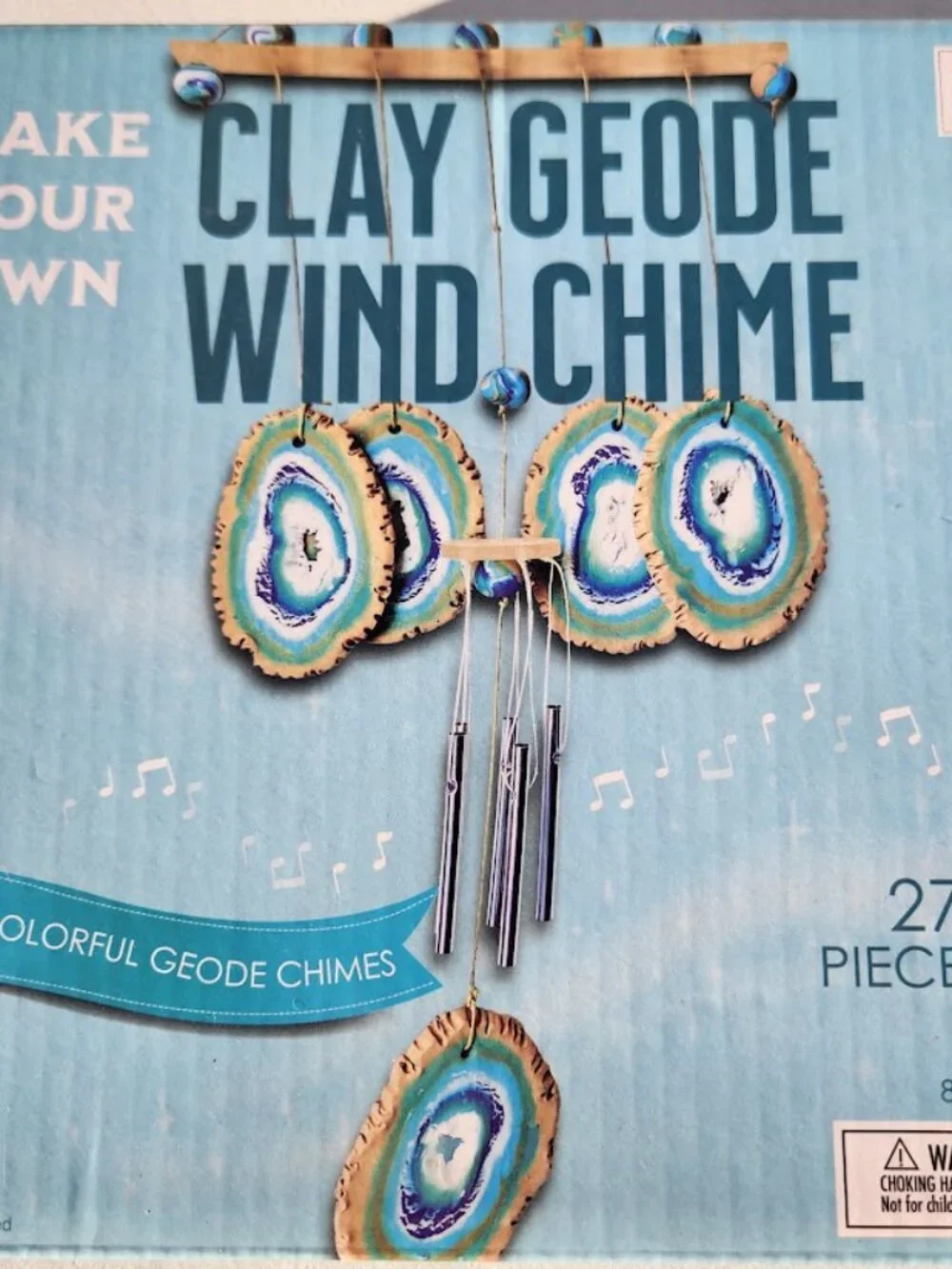 NEW Make Your Own Clay Geode Wind Chime DIY Craft Kit Toy CHRISTMAS GIFT Stockin